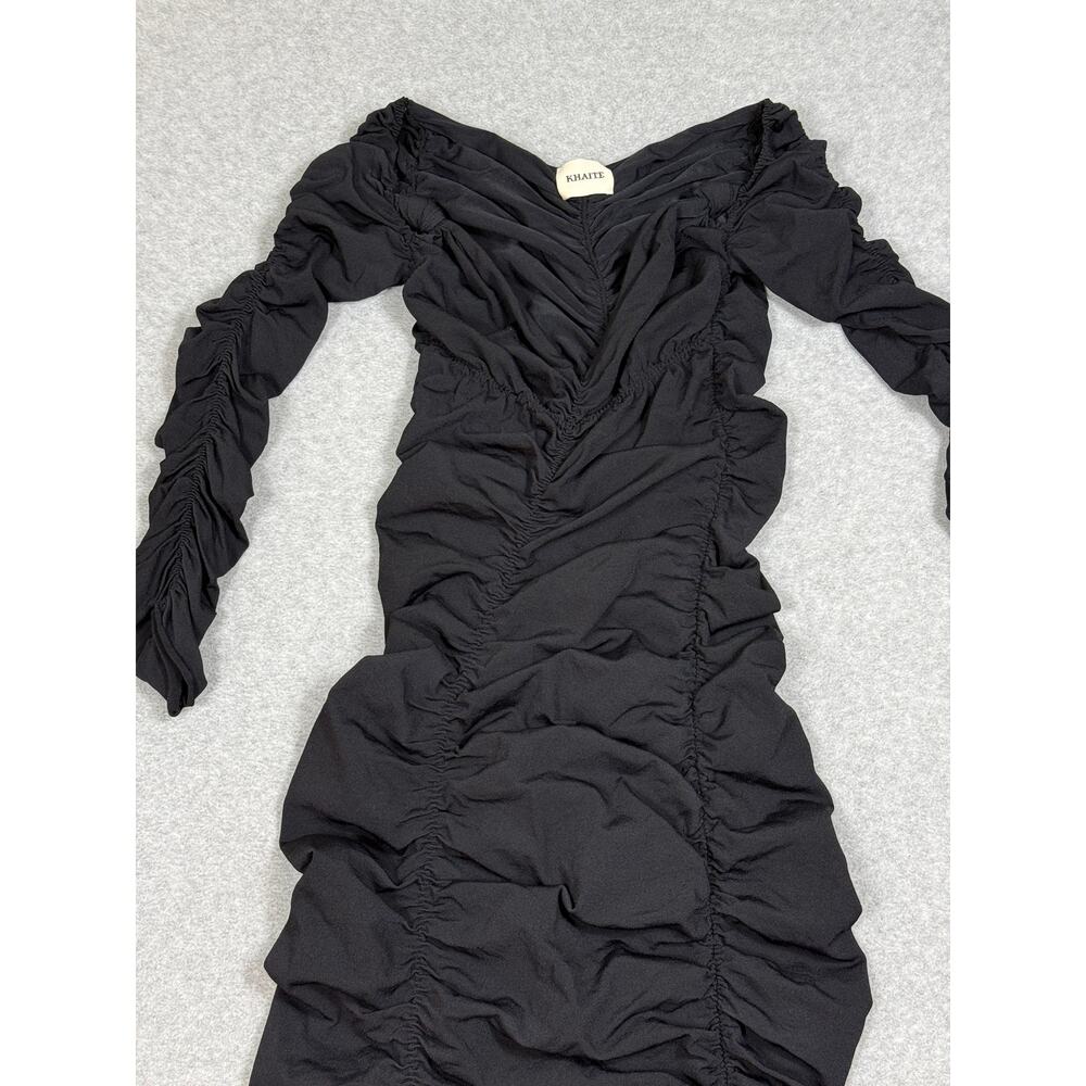 Khaite Womens Size M Charmaine Ruched stretch-knit midi dress - Picture 10 of 10